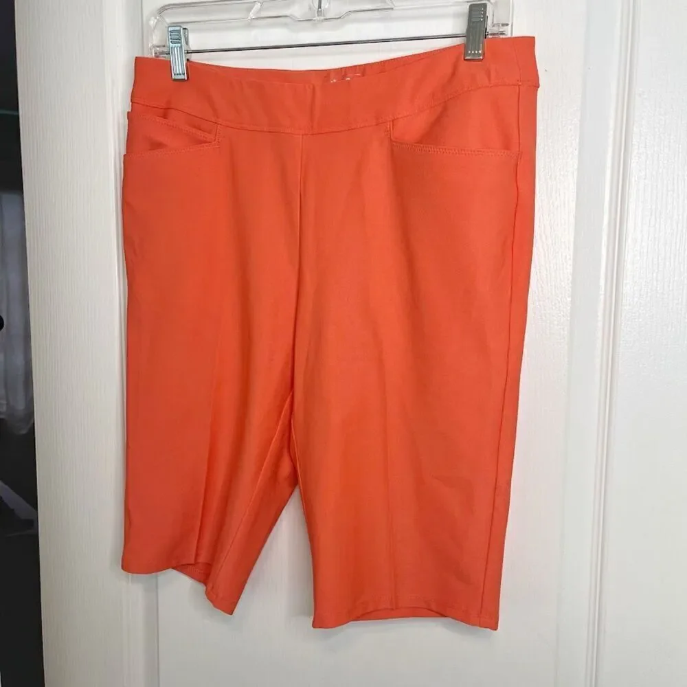 Adidas Pull On Pocket Bermuda Dress Stretch Climacool Sport Walking Shorts